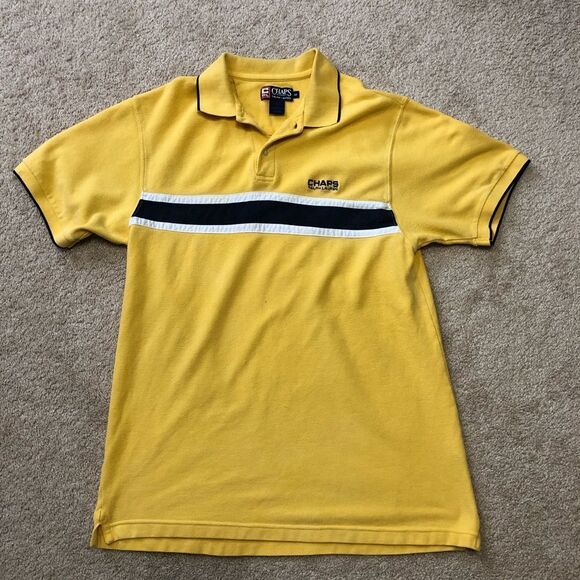 Chaps by Ralph Lauren Yellow Stripe Polo - Picture 1 of 2